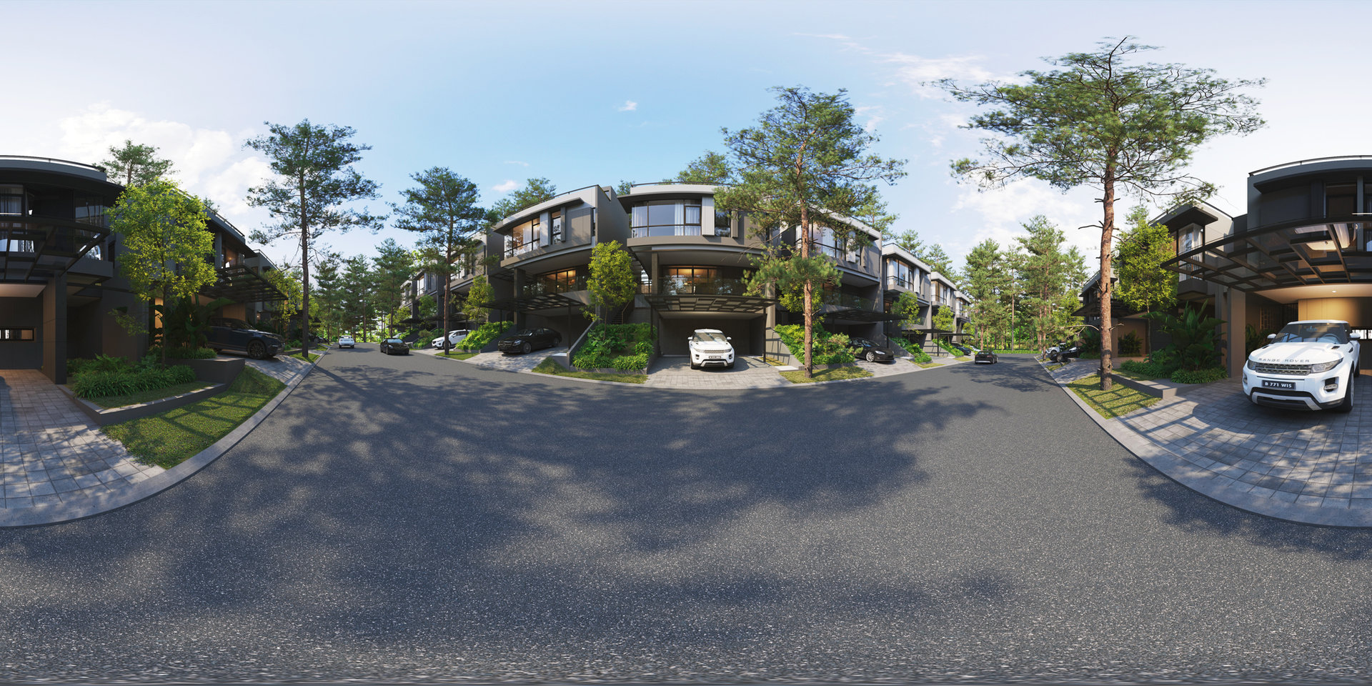 360 degree panorama render for a VR tour